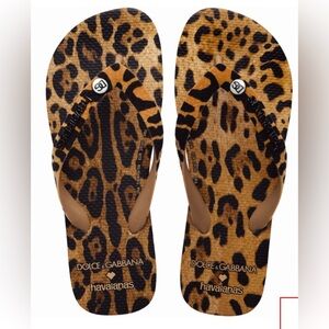 Havaianas Dolce&Gabbana Leopard Flip-Flops Size  9/10W